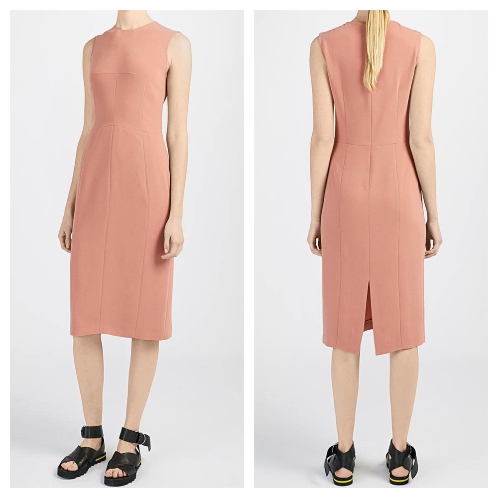 JOSEPH Crepe Stretch Bea Dress Blush sz 12 NWT